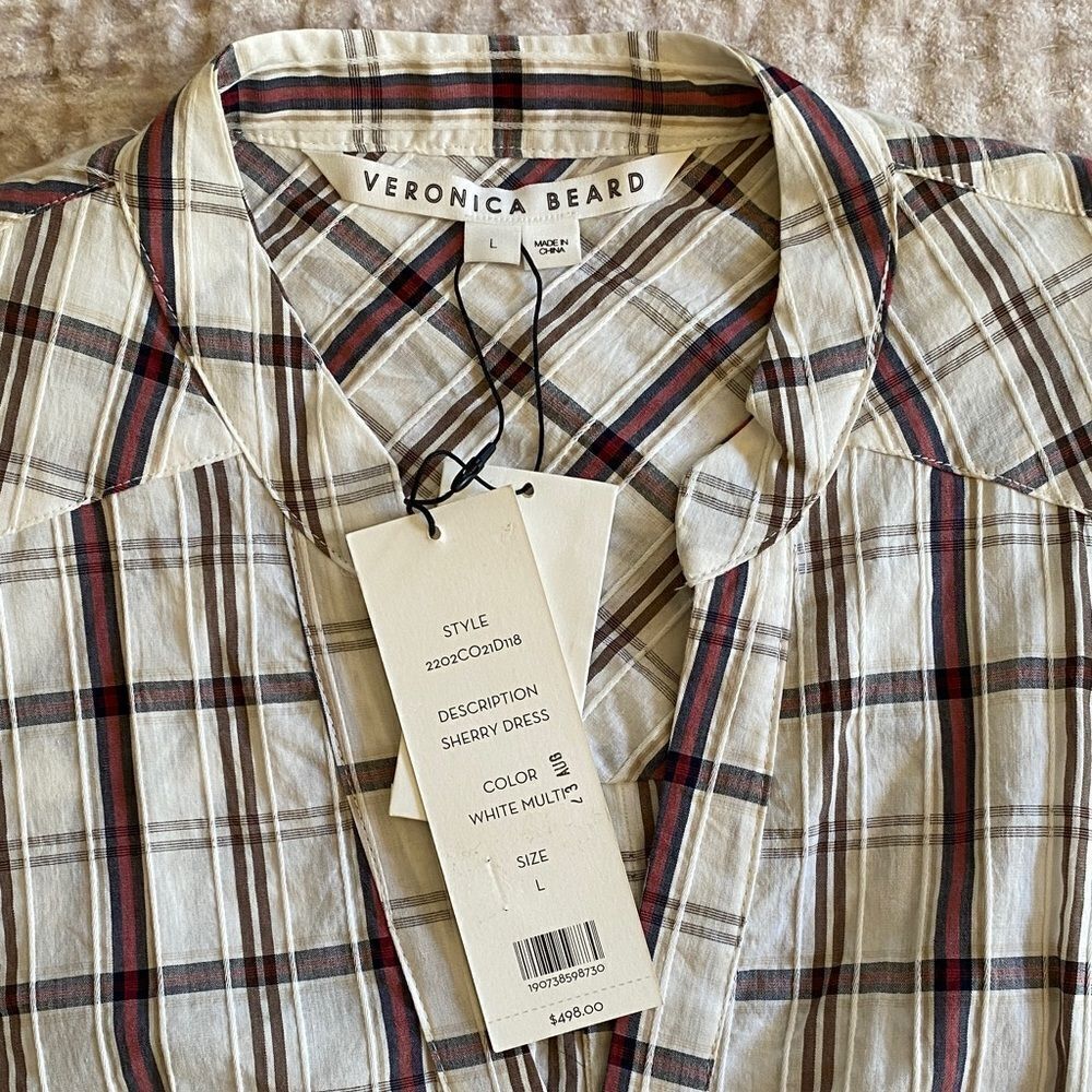 Veronica Beard Plaid Ruffle Dress - Picture 7 of 9